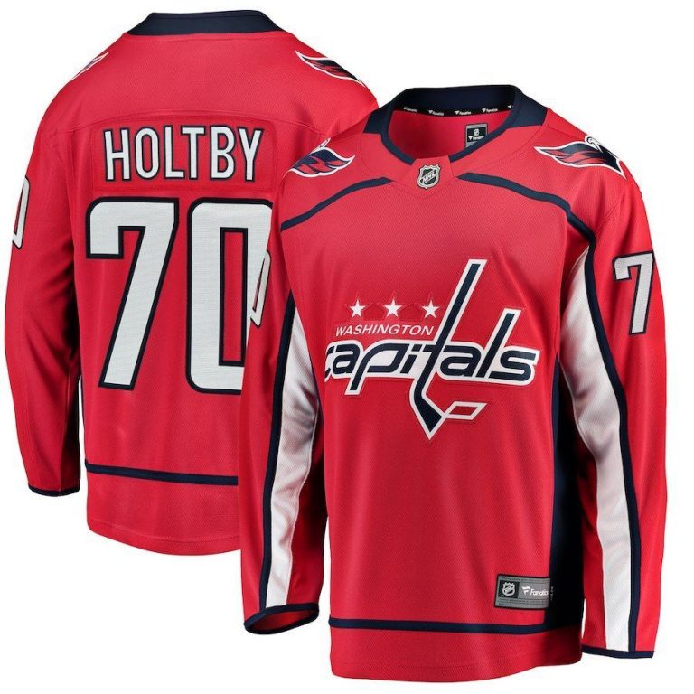 Men Washington Capitals Braden Holtby Red Breakaway Player Jersey