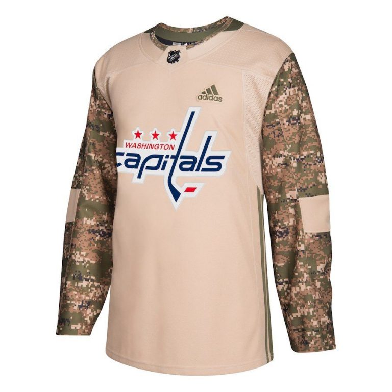 Men Washington Capitals Camo Veterans Day Practice Jersey