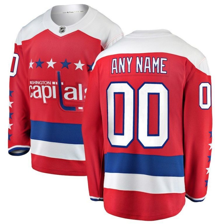 Men Washington Capitals Red Alternate Breakaway Custom Jersey