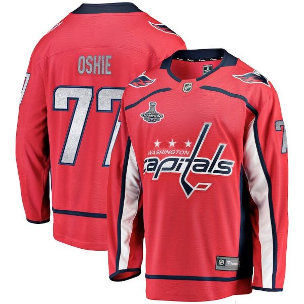 Men Washington Capitals TJ Oshie Red/Silver Breakaway Jersey Banner Collection Jersey