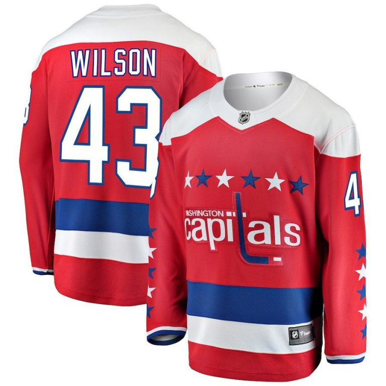 Men Washington Capitals Tom Wilson Red Alternate Breakaway Player Jersey