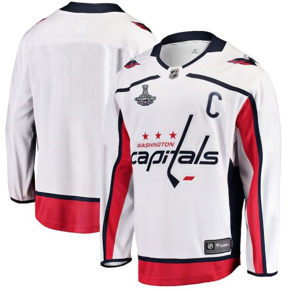 Men Washington Capitals White 2018 Stanley Cup Champions Away Breakaway Jersey