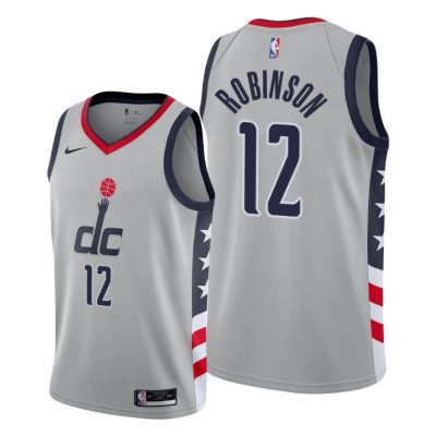 Men Washington Wizards #12 Jerome Robinson Gray 2020-21 City Edition Jersey