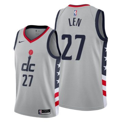 Men Washington Wizards #27 Alex Len Gray 2020-21 City Edition Jersey