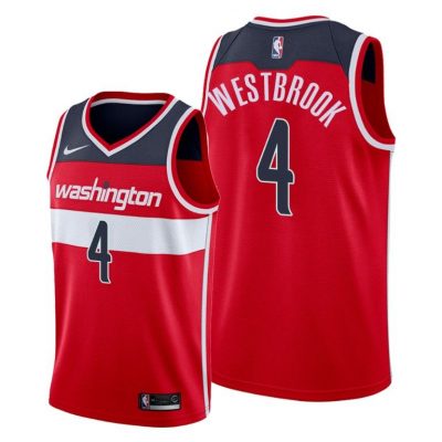 Men Washington Wizards #4 Russell Westbrook Red 2020-21 Icon Jersey 2020 Trade