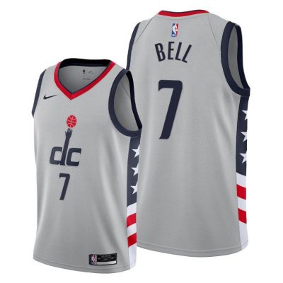 Men Washington Wizards #7 Jordan Bell Gray 2020-21 City Edition Jersey