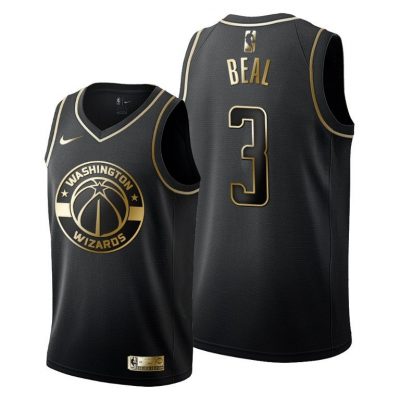 Men Washington Wizards Bradley Beal Black Golden Edition Jersey