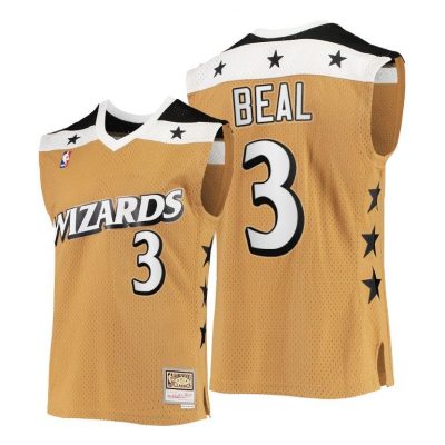 Men Washington Wizards Bradley Beal Rare Vintage Gold Hwc Stars Jersey