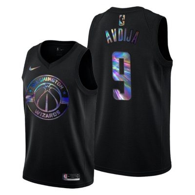 Men Washington Wizards Deni Avdija Iridescent Holographic Black Limited Edition Jersey