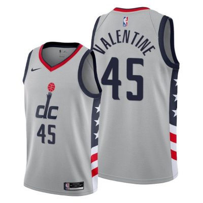 Men Washington Wizards Denzel Valentine Gray City Edition Jersey