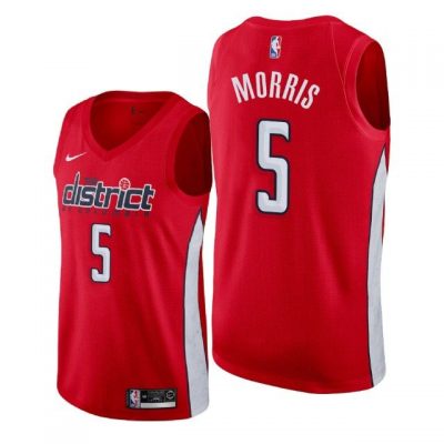 Men Washington Wizards Red Markieff Morris #5 Earned Jersey
