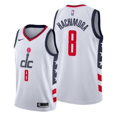 Men Washington Wizards Rui Hachimura #8 White City Jersey