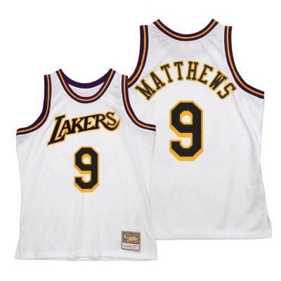 Men Wesley Matthews LA Lakers #9 Reload 2.0 Hardwood Classics Jersey