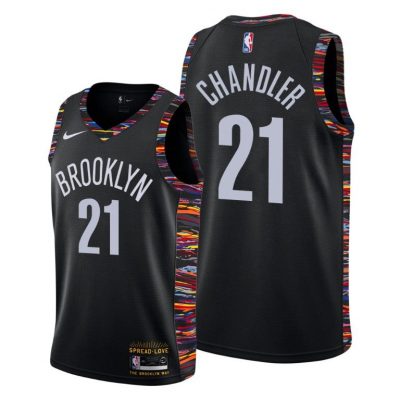 Men Wilson Chandler Brooklyn Nets Music Edition Jersey - Black