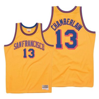 Men Wilt Chamberlain San Francisco Warriors #13 Hardwood Classics 1962-63 Jersey