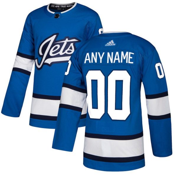 Men Winnipeg Jets Blue Alternate Custom Jersey