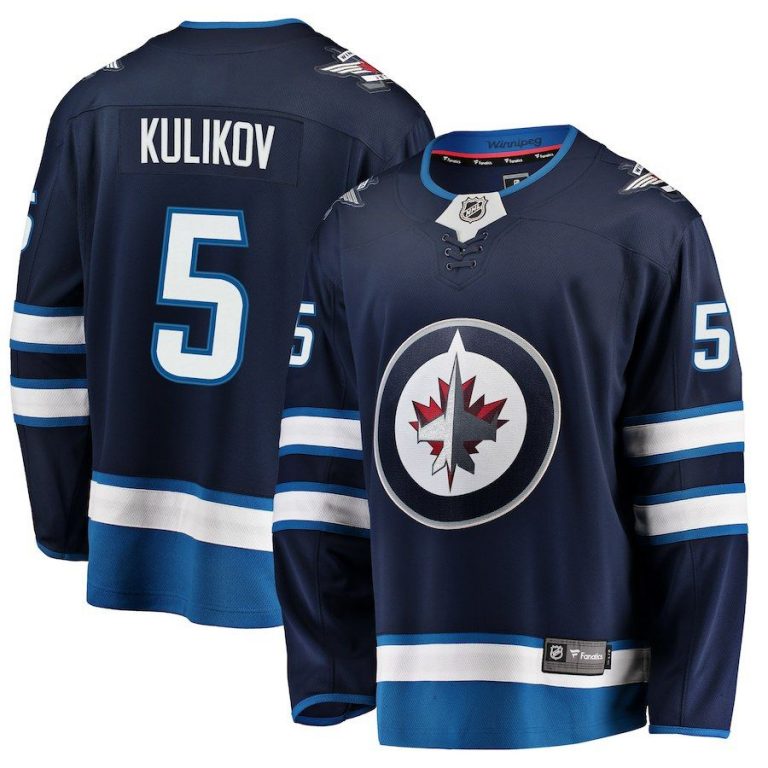 Men Winnipeg Jets Dmitry Kulikov Navy Breakaway Replica Jersey