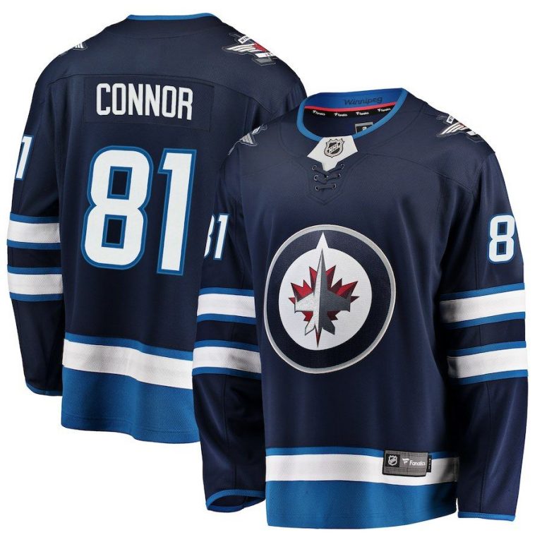 Men Winnipeg Jets Kyle Connor Navy Breakaway Replica Jersey