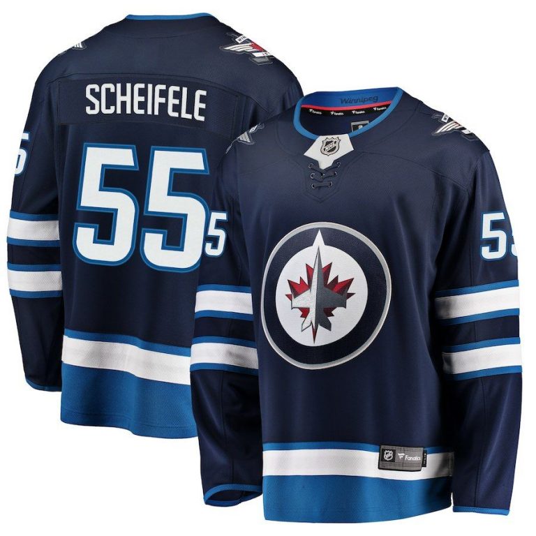 Men Winnipeg Jets Mark Scheifele Navy Breakaway Replica Jersey