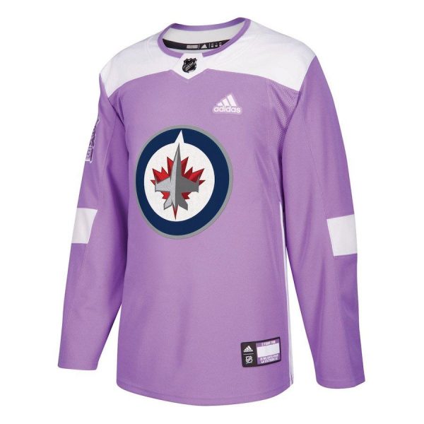 Men Winnipeg Jets Purple Hockey Fights Cancer Practice Jersey