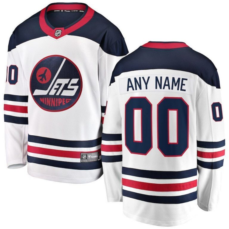 Men Winnipeg Jets White Breakaway Heritage Custom Jersey