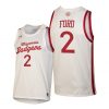 Men Wisconsin Badgers Aleem Ford #2 White Throwback 2021 Jersey