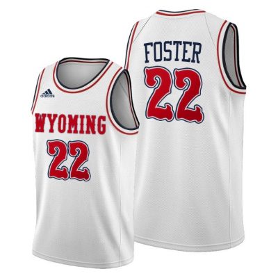 Men Wyoming Cowboys Kenny Foster #22 White One Wyoming 2020-21 Jersey