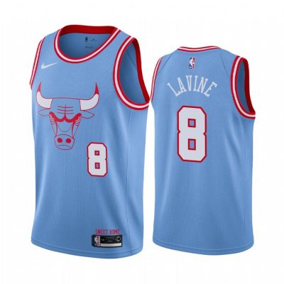 Men Zach LaVine Chicago Bulls #8 Blue 2019-20 City Jersey