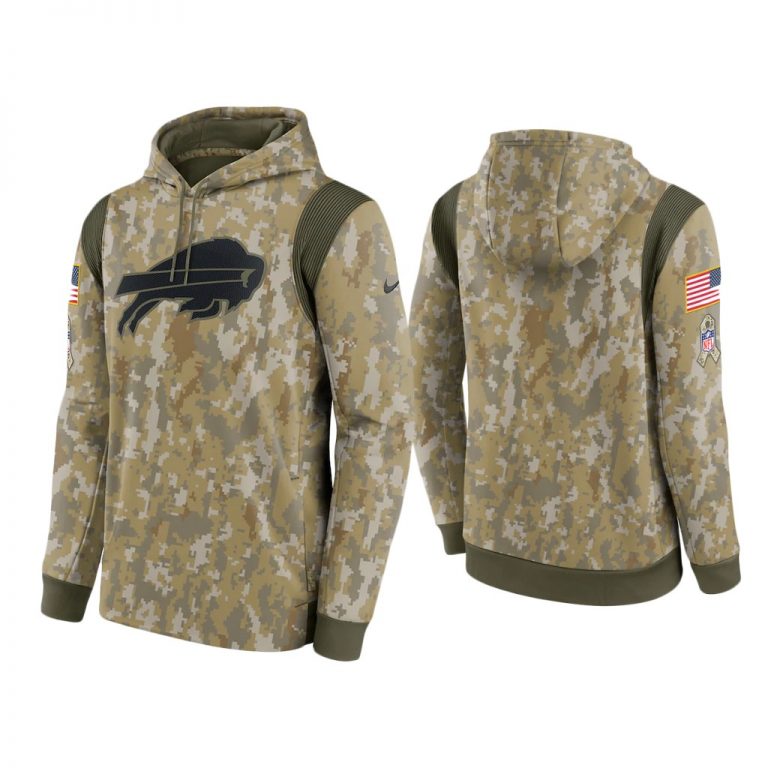 Men's Buffalo Bills Camo 2021 Salute To Service Therma Performance Hoodie