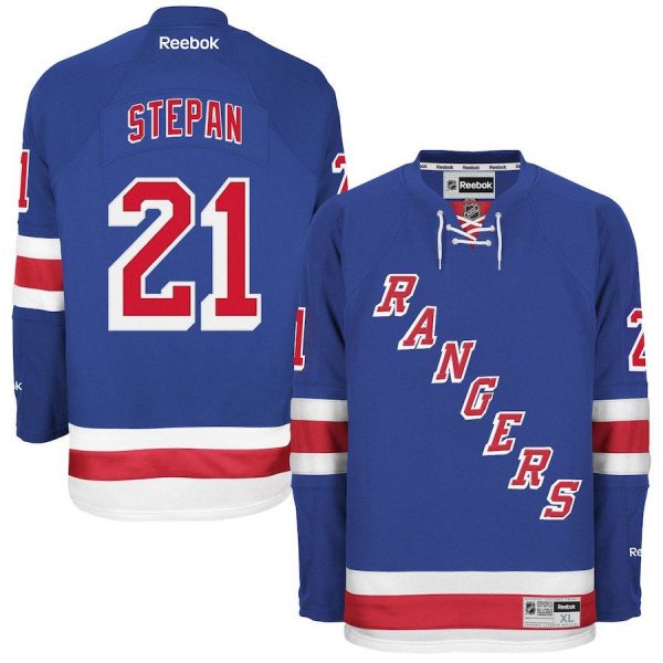 Mens Derek Stepan New York Rangers Reebok Royal Blue Premium Player Jersey