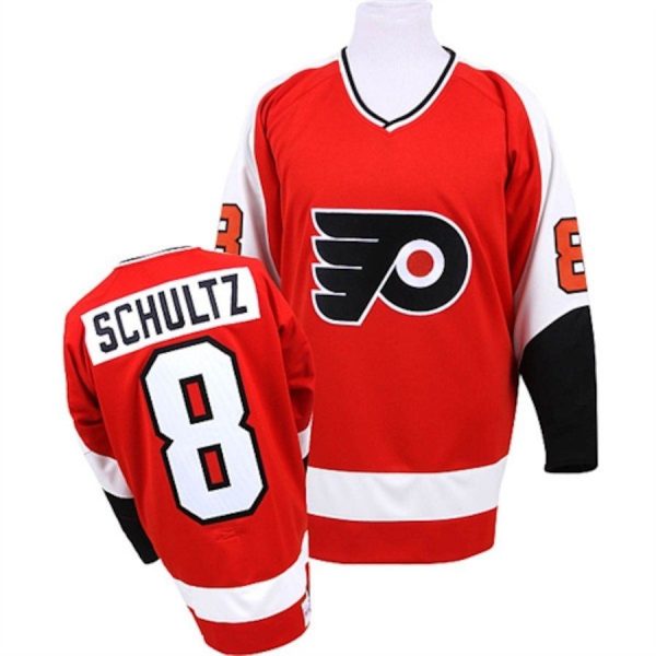 Mens Philadelphia Flyers Dave Schultz Orange Throwback Vintage Jersey