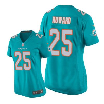 Miami Dolphins #25 Aqua Xavien Howard Game Jersey - Women