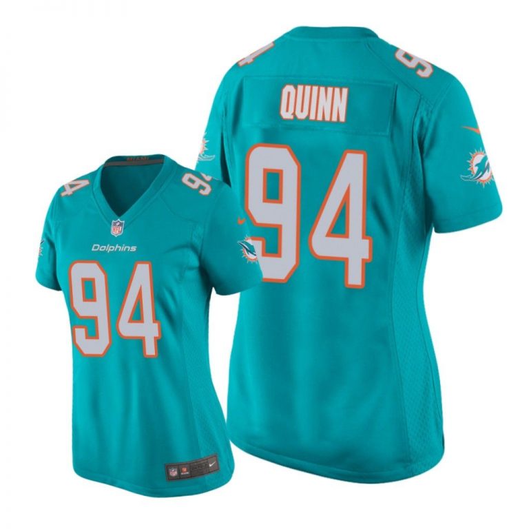 Miami Dolphins #94 Aqua Robert Quinn Game Jersey - Women