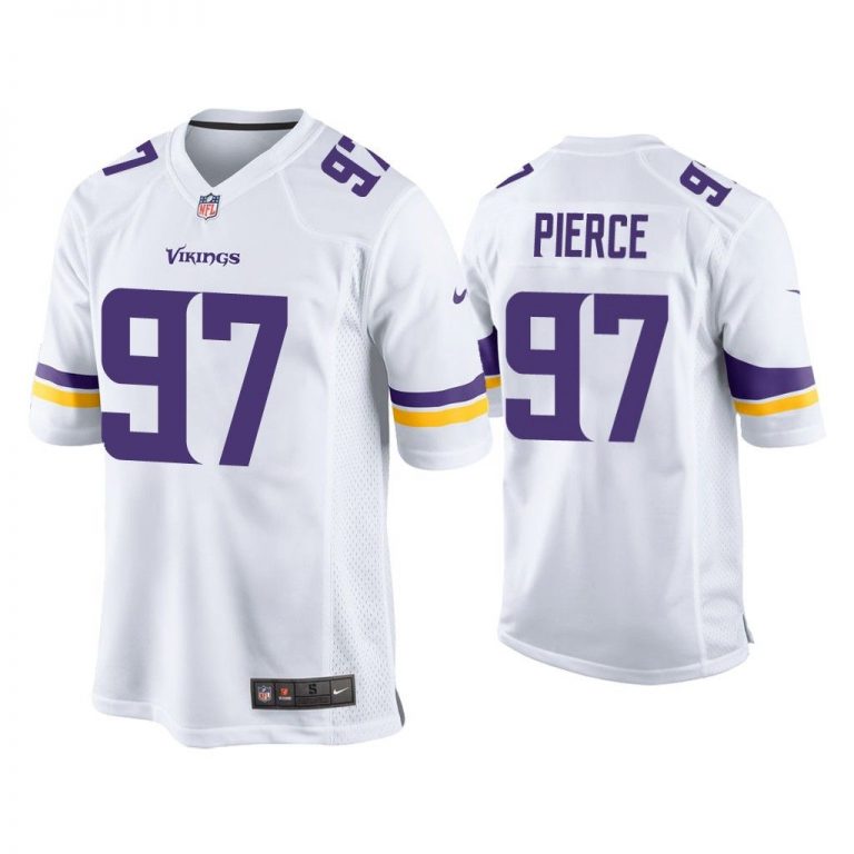 Michael Pierce Minnesota Vikings White Game Jersey