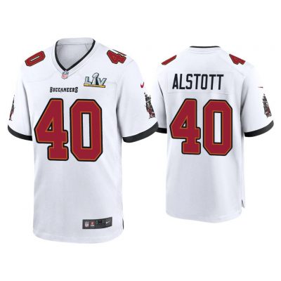 Mike Alstott Tampa Bay Buccaneers Super Bowl LV White Game Jersey