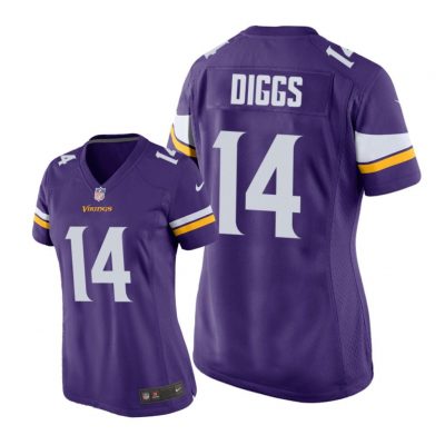 Minnesota Vikings #14 Purple Stefon Diggs Game Jersey - Women