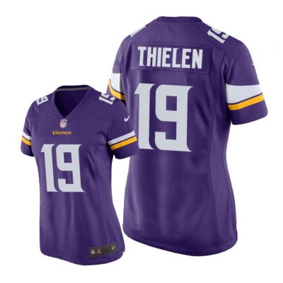 Minnesota Vikings #19 Purple Adam Thielen Game Jersey - Women
