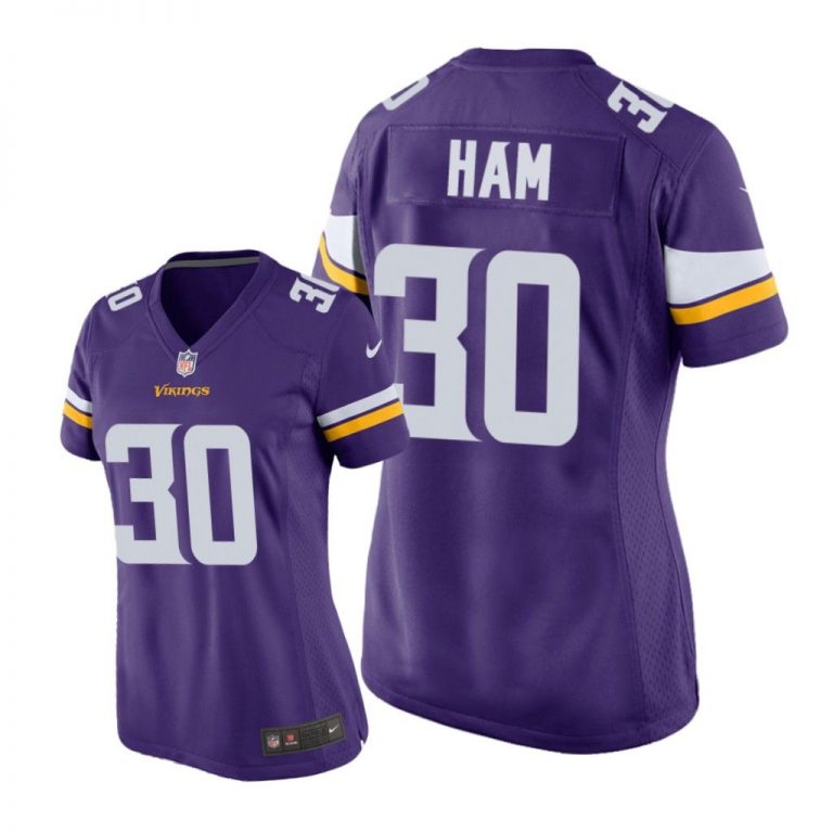 Minnesota Vikings #30 Purple C. J. Ham Game Jersey - Women