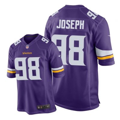 Minnesota Vikings #98 Purple Men Linval Joseph Game Jersey