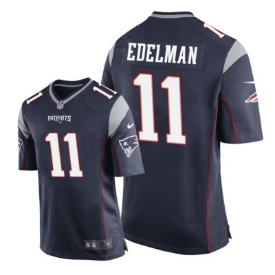 New England Patriots #11 Navy Men Julian Edelman Game Jersey