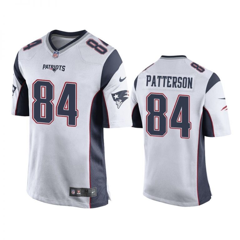 New England Patriots #84 White Men Cordarrelle Patterson Game Jersey