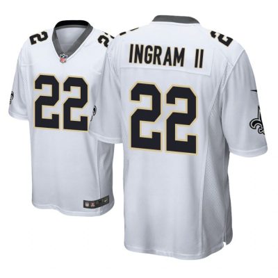 New Orleans Saints #22 White Men Mark Ingram II Game Jersey