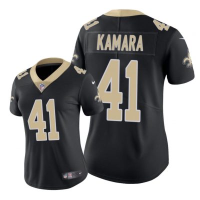 New Orleans Saints #41 Black Alvin Kamara Game Jersey - Women