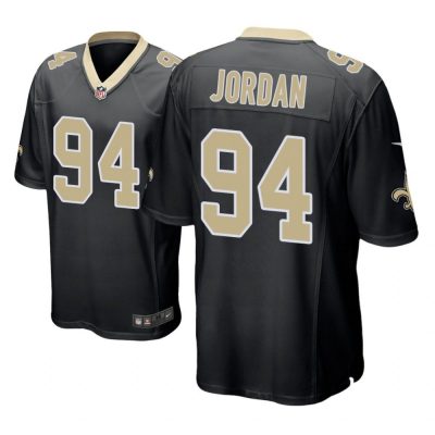 New Orleans Saints #94 Black Men Cameron Jordan Game Jersey