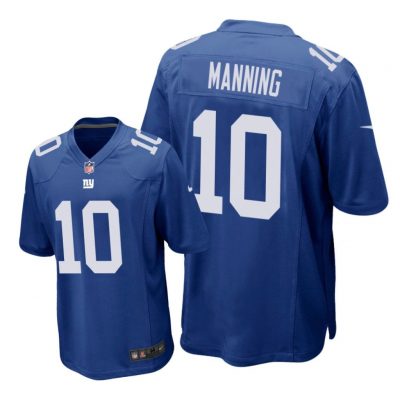 New York Giants #10 Royal Men Eli Manning Game Jersey
