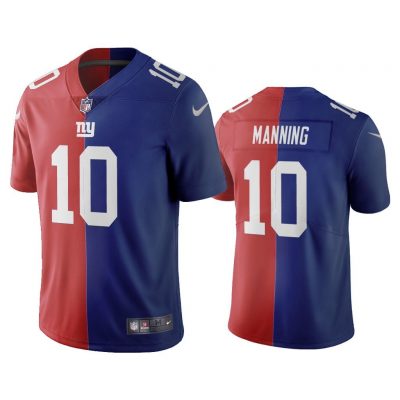 New York Giants Eli Manning Red Royal Split Two Tone Limited Jersey