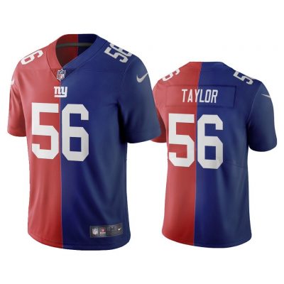 New York Giants Lawrence Taylor Red Royal Split Two Tone Limited Jersey