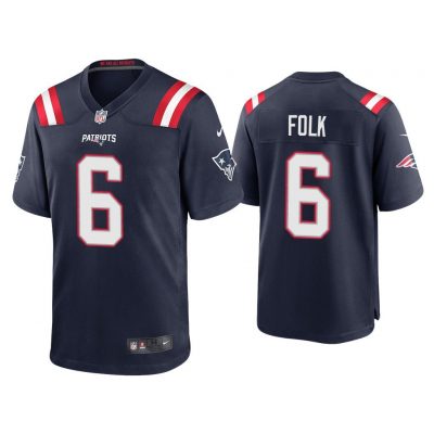 Nick Folk New England Patriots Navy Game Jersey