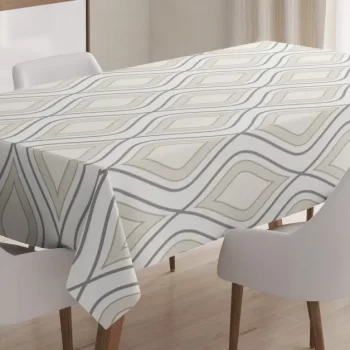 Nostalgic Abstract Wavy 3D Printed Tablecloth Table Decor Home Decor