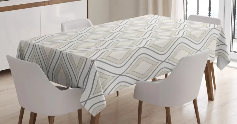 Nostalgic Abstract Wavy 3D Printed Tablecloth Table Decor Home Decor